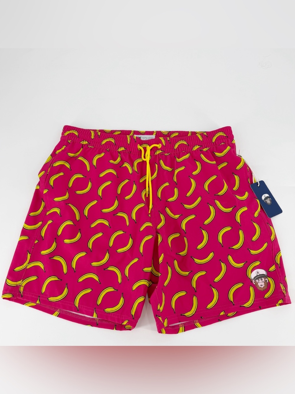 The Boat Monkey Men's Swim Trunks L Pink Bananas - Picture 1 of 8